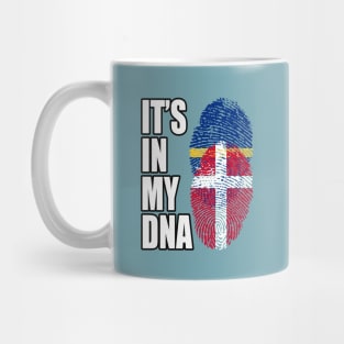 Danish And Nauruan Mix DNA Flag Heritage Mug